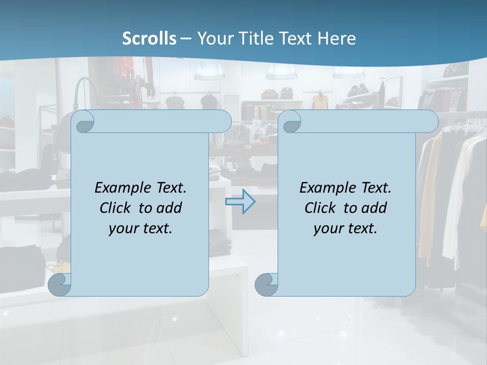 Interior Of Shopping Mall PowerPoint Template
