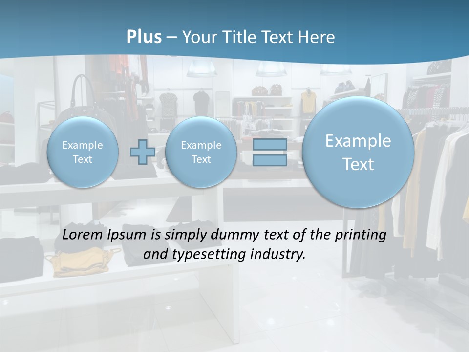 Interior Of Shopping Mall PowerPoint Template