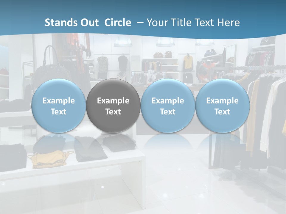 Interior Of Shopping Mall PowerPoint Template