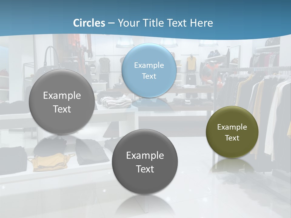 Interior Of Shopping Mall PowerPoint Template