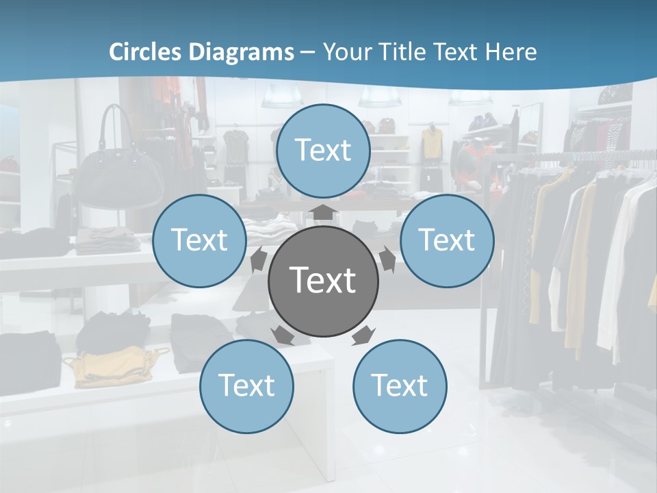 Interior Of Shopping Mall PowerPoint Template