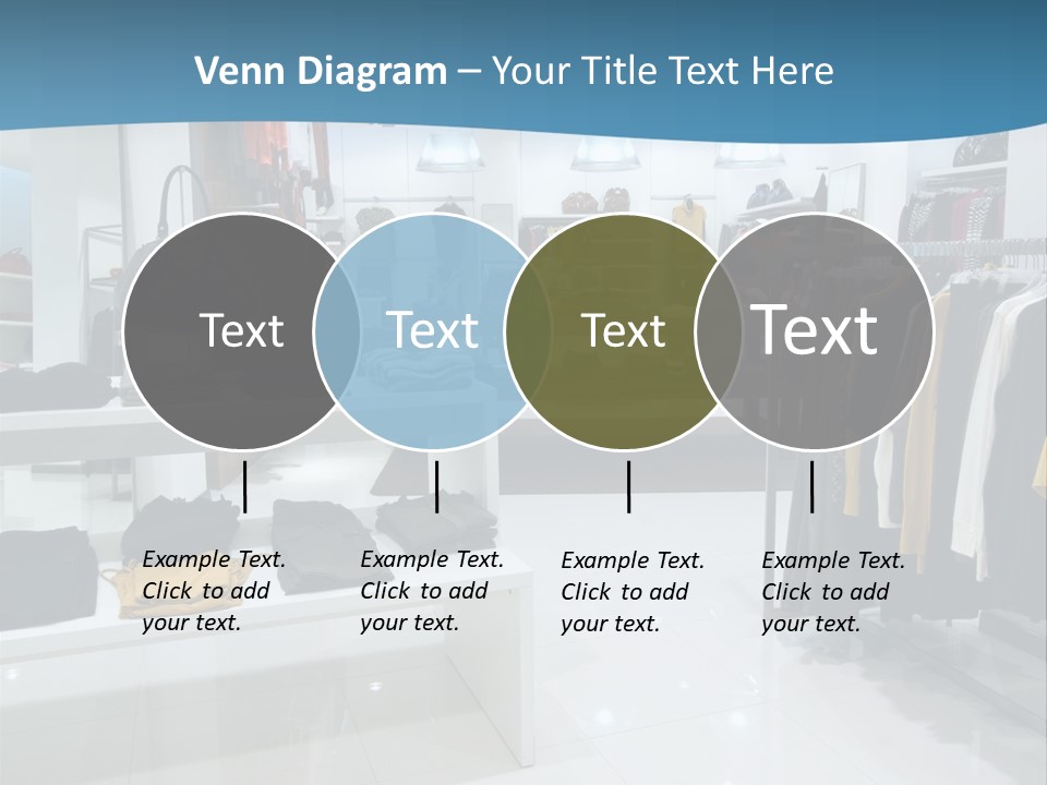 Interior Of Shopping Mall PowerPoint Template