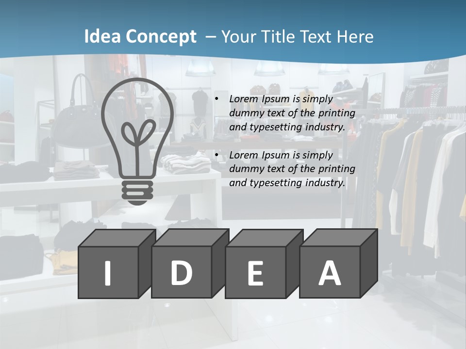 Interior Of Shopping Mall PowerPoint Template
