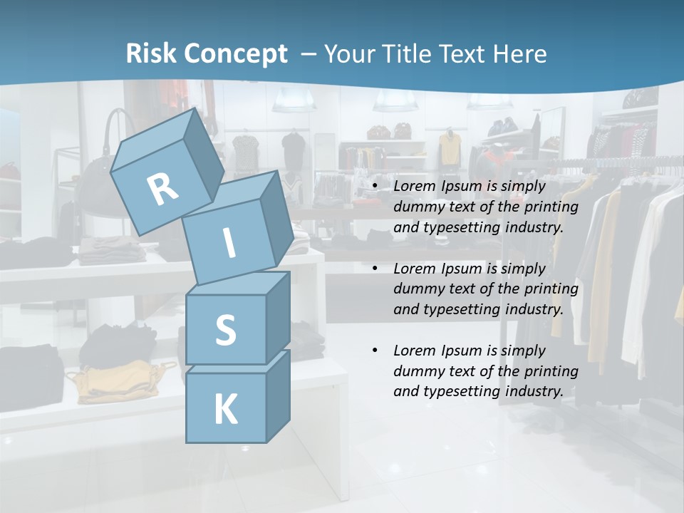 Interior Of Shopping Mall PowerPoint Template