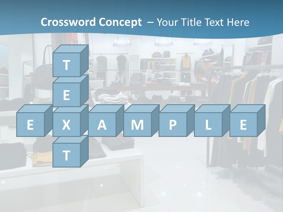 Interior Of Shopping Mall PowerPoint Template