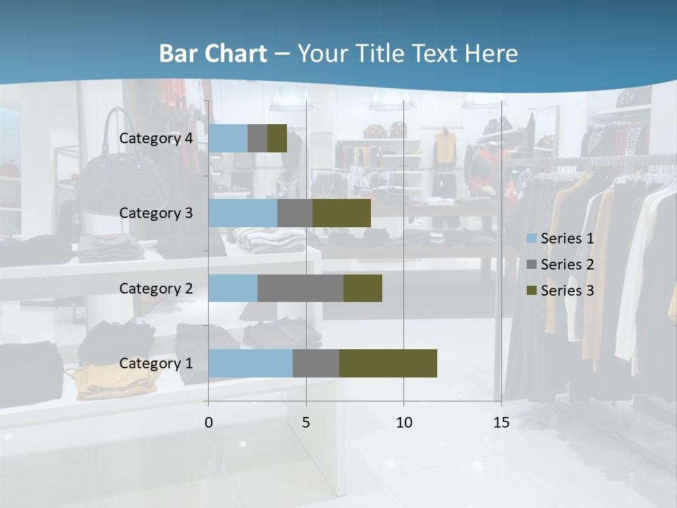 Interior Of Shopping Mall PowerPoint Template