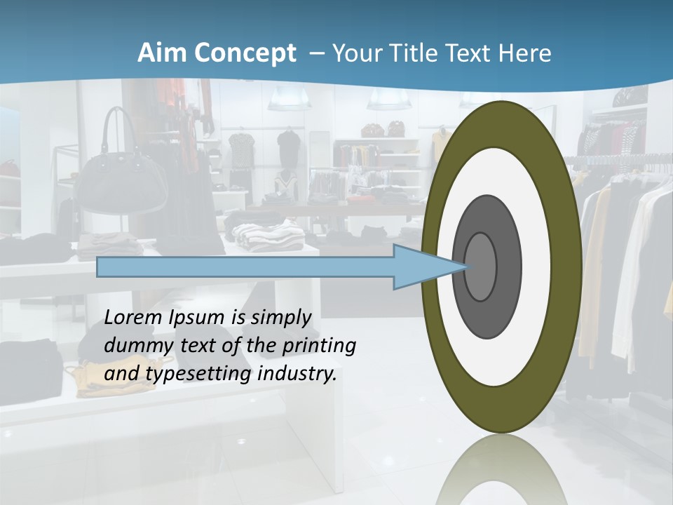 Interior Of Shopping Mall PowerPoint Template