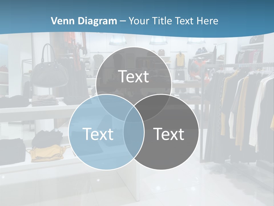 Interior Of Shopping Mall PowerPoint Template