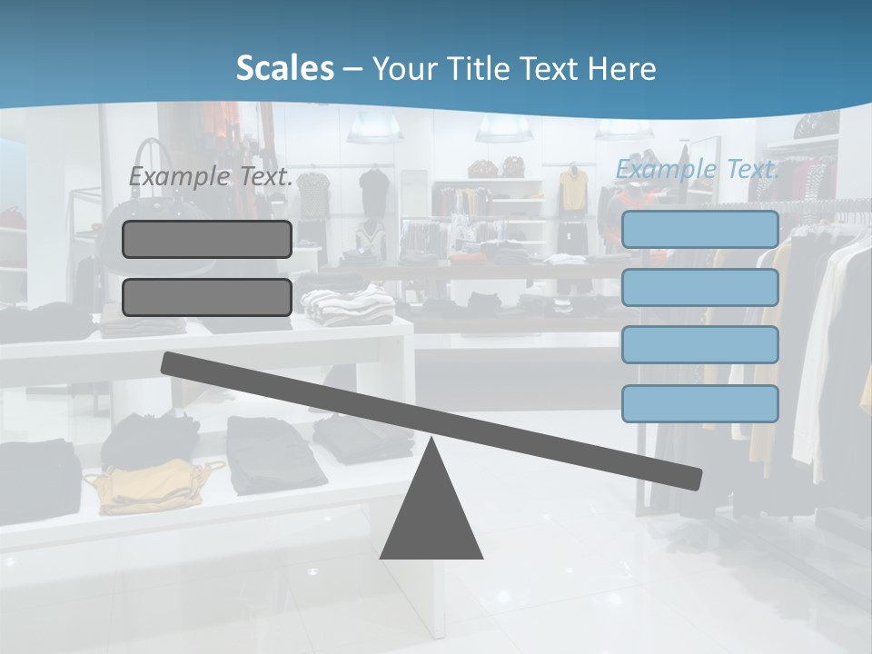 Interior Of Shopping Mall PowerPoint Template