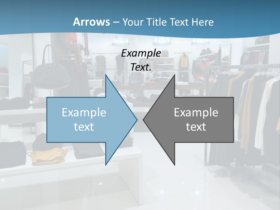 Interior Of Shopping Mall PowerPoint Template