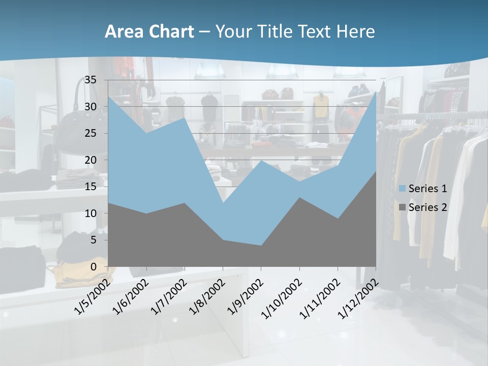 Interior Of Shopping Mall PowerPoint Template