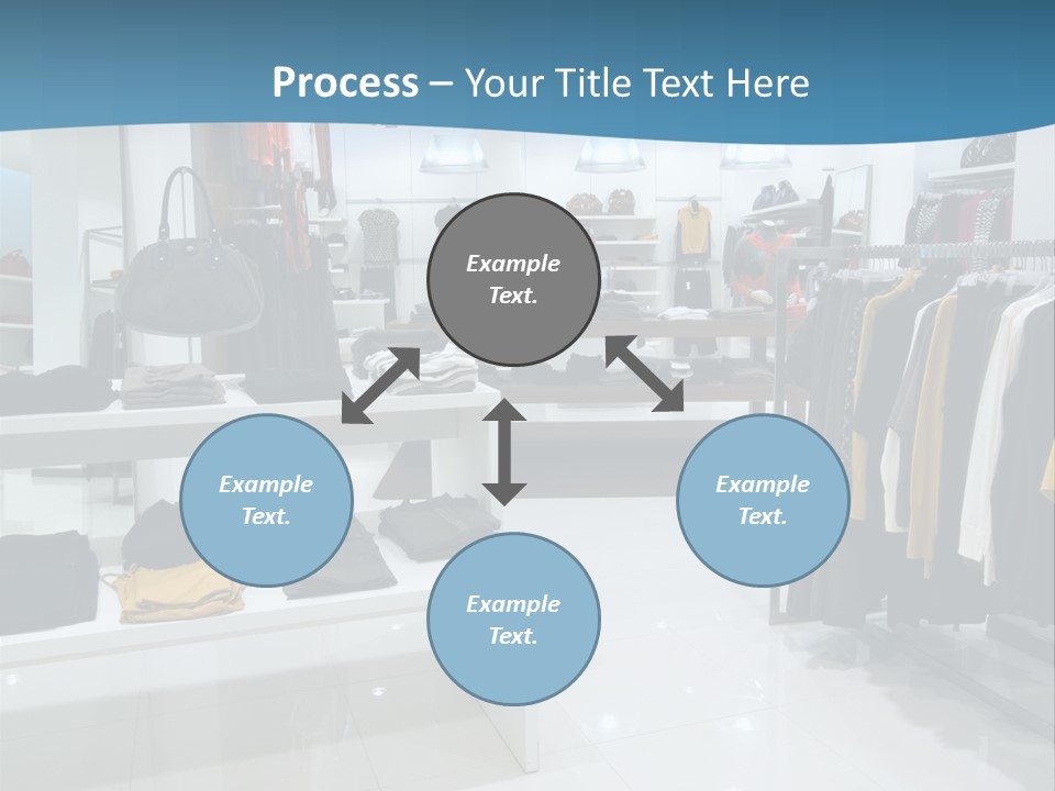 Interior Of Shopping Mall PowerPoint Template