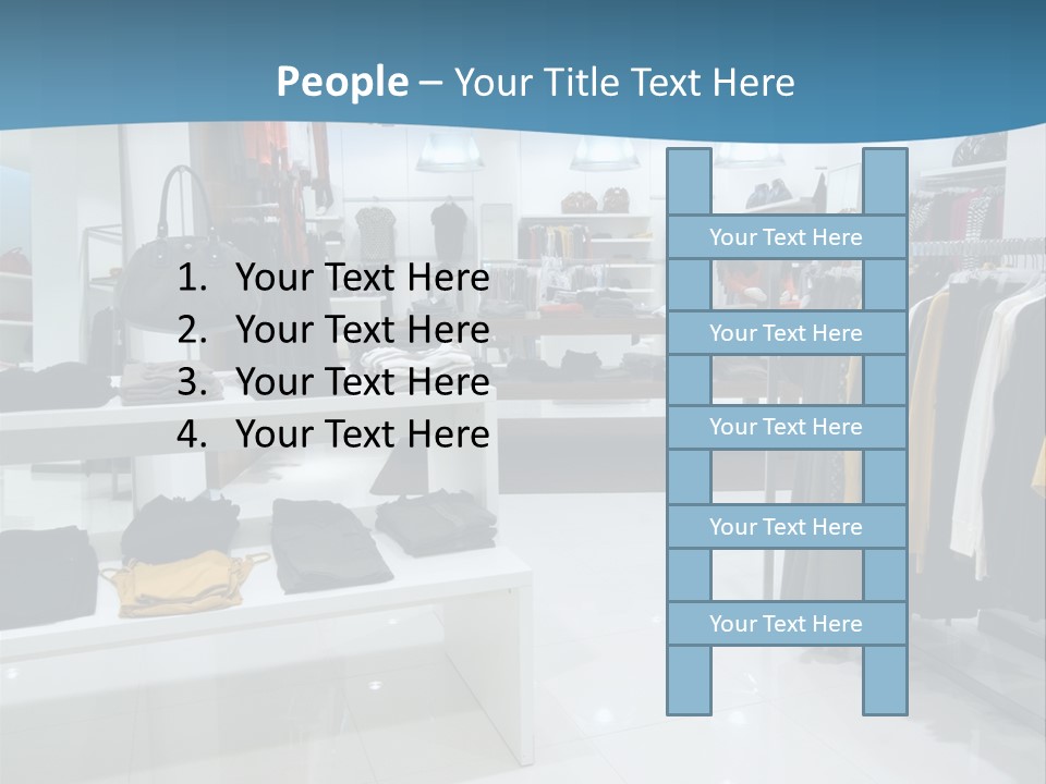 Interior Of Shopping Mall PowerPoint Template