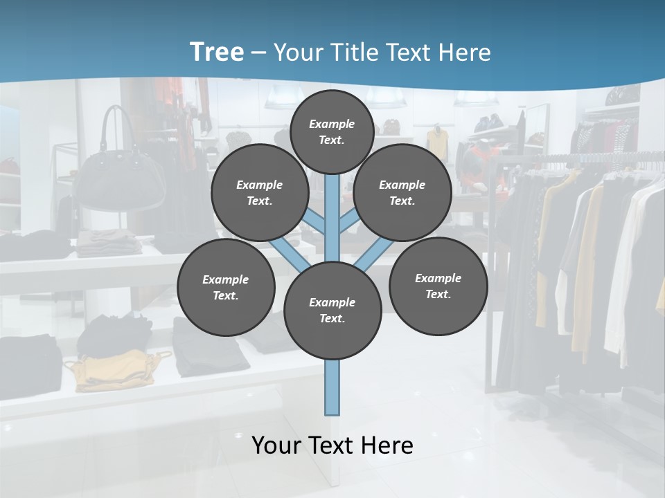 Interior Of Shopping Mall PowerPoint Template