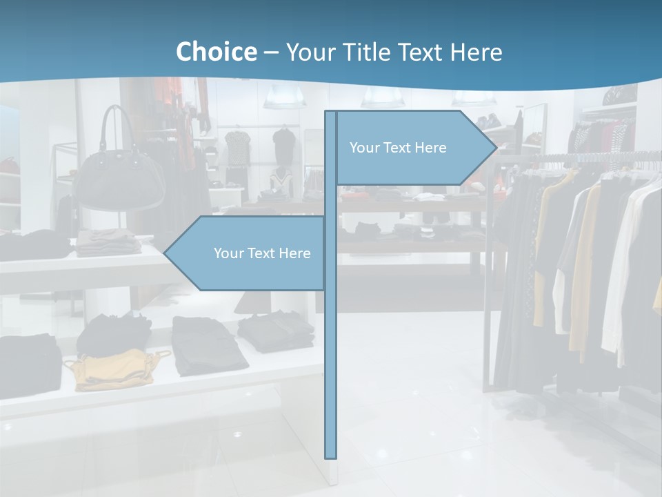 Interior Of Shopping Mall PowerPoint Template