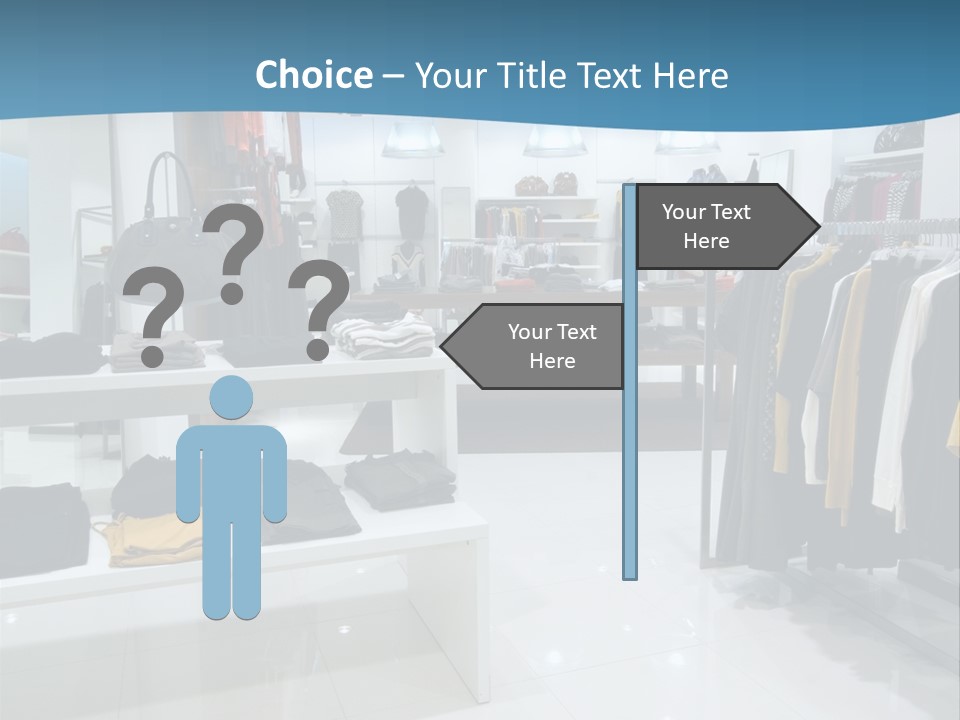 Interior Of Shopping Mall PowerPoint Template