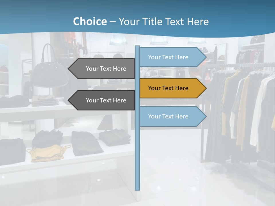 Interior Of Shopping Mall PowerPoint Template