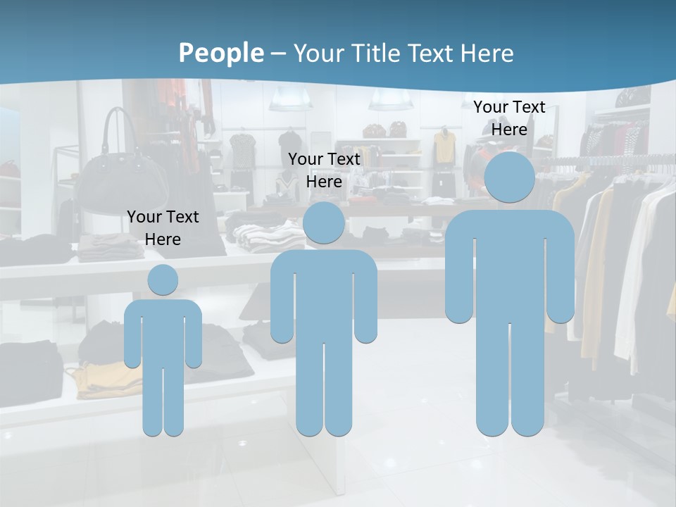 Interior Of Shopping Mall PowerPoint Template