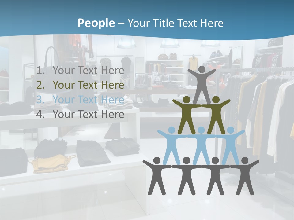 Interior Of Shopping Mall PowerPoint Template