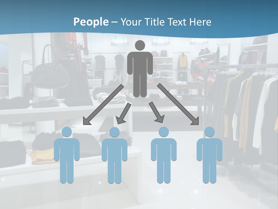 Interior Of Shopping Mall PowerPoint Template