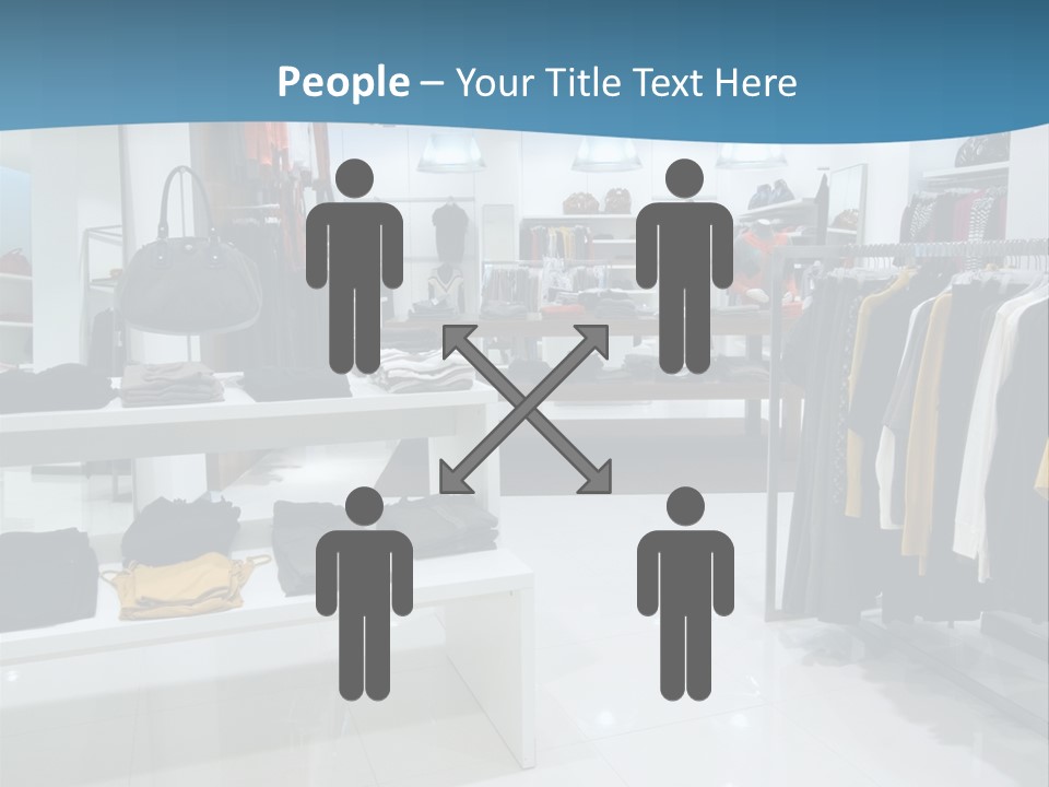 Interior Of Shopping Mall PowerPoint Template