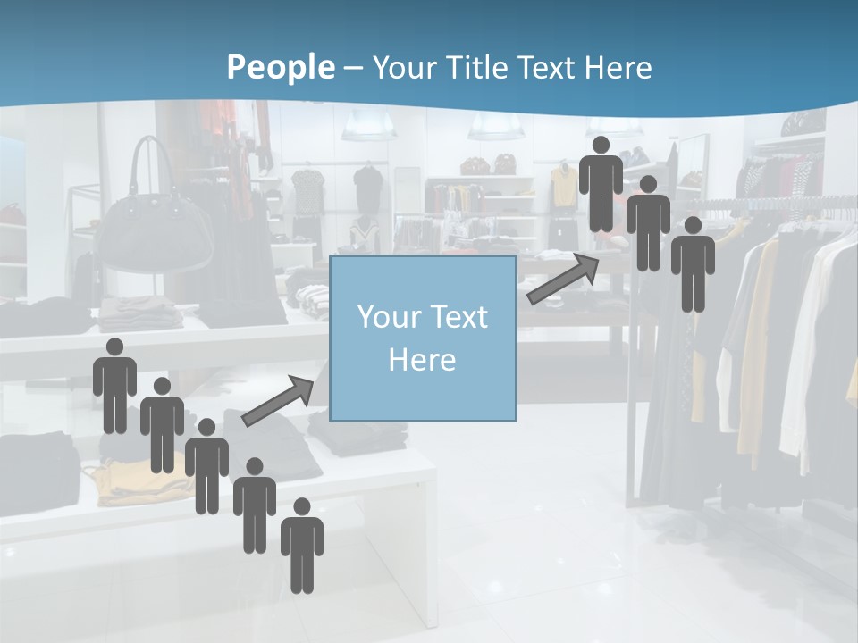 Interior Of Shopping Mall PowerPoint Template