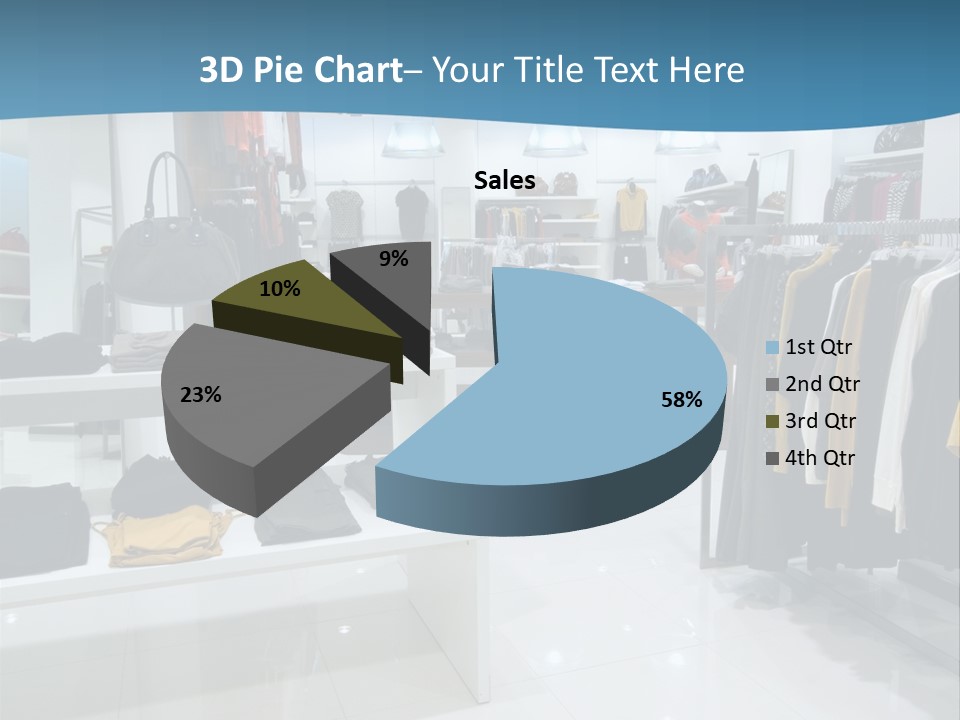 Interior Of Shopping Mall PowerPoint Template