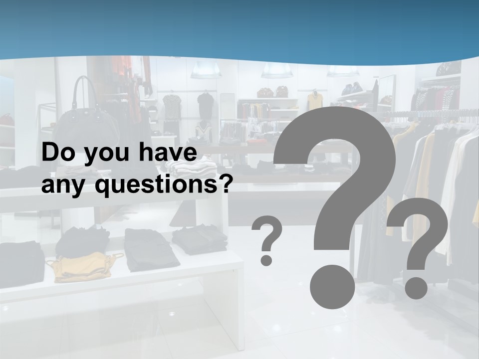 Interior Of Shopping Mall PowerPoint Template