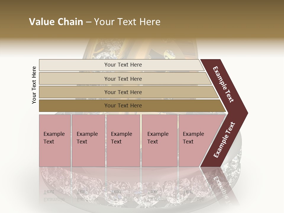 Diamond Wedding Rings On White PowerPoint Template