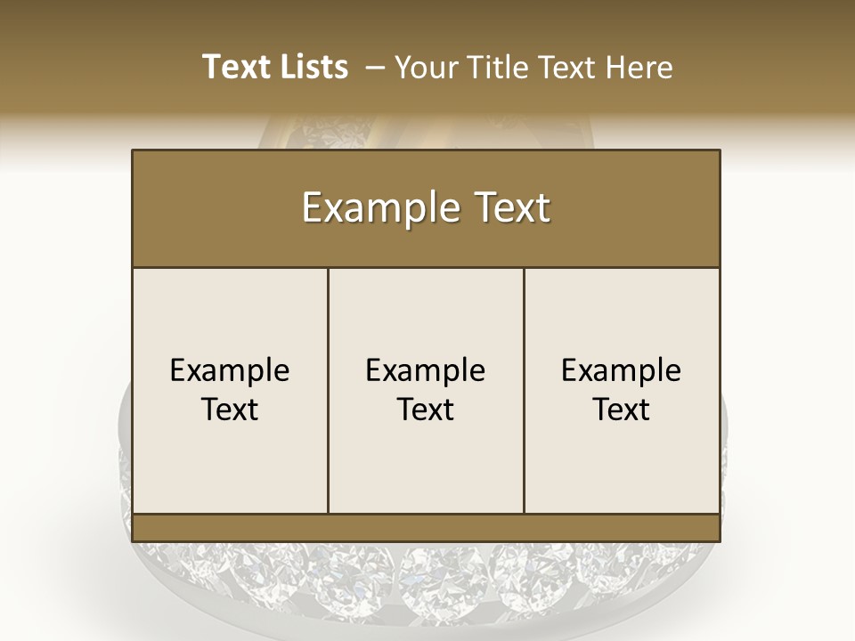 Diamond Wedding Rings On White PowerPoint Template