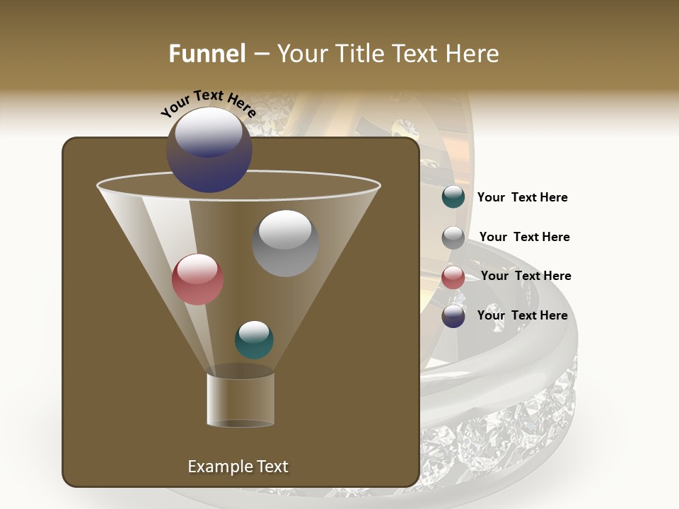 Diamond Wedding Rings On White PowerPoint Template