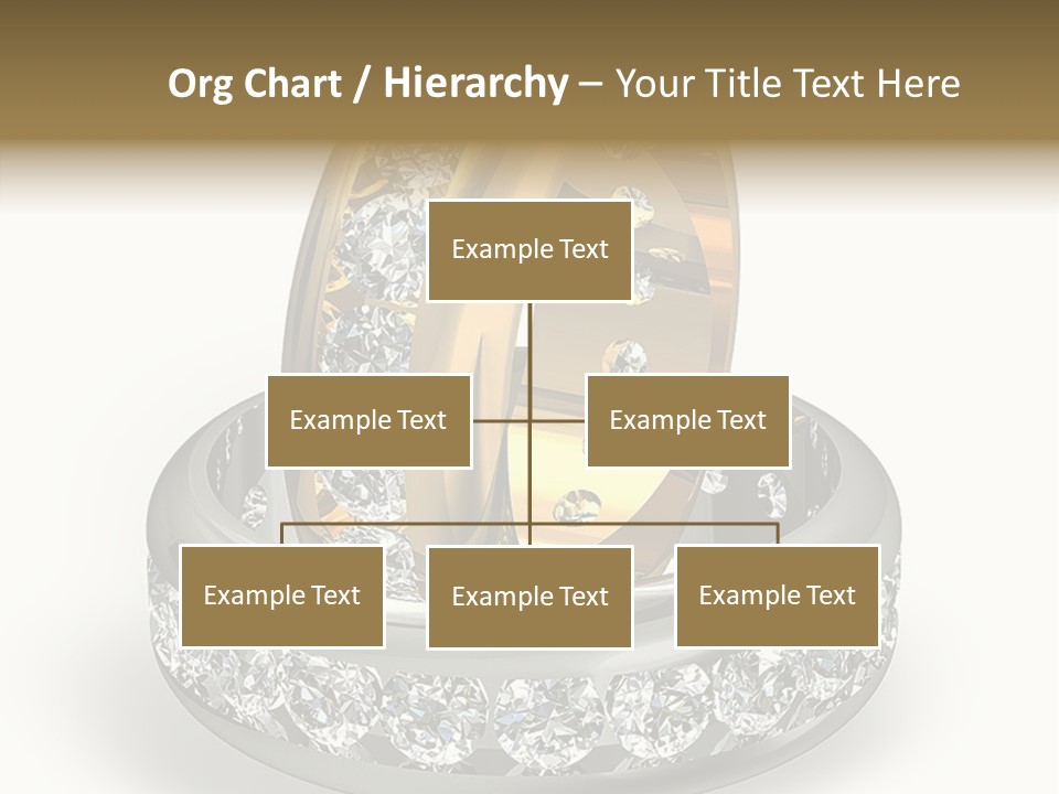 Diamond Wedding Rings On White PowerPoint Template