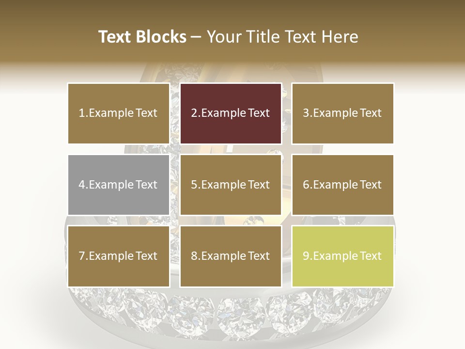 Diamond Wedding Rings On White PowerPoint Template