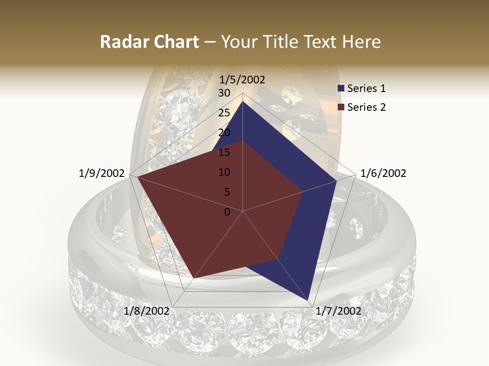 Diamond Wedding Rings On White PowerPoint Template