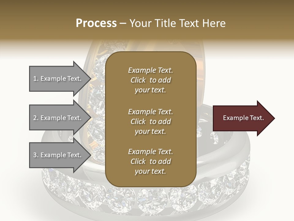 Diamond Wedding Rings On White PowerPoint Template