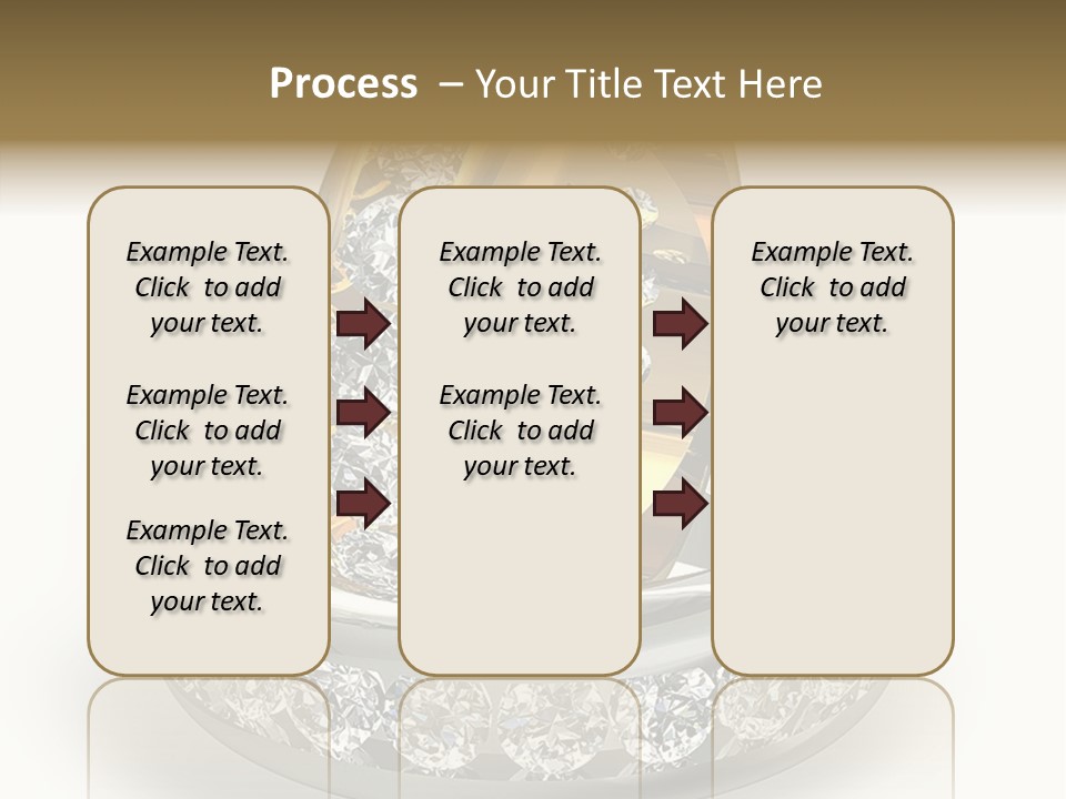 Diamond Wedding Rings On White PowerPoint Template