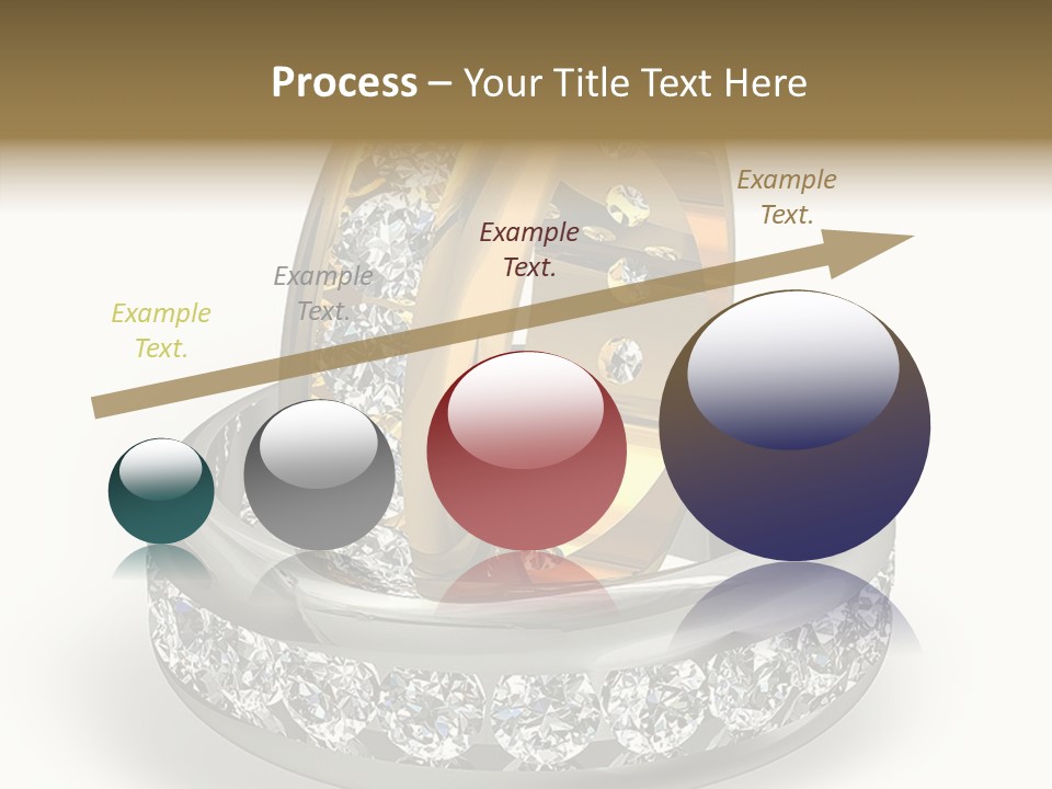 Diamond Wedding Rings On White PowerPoint Template