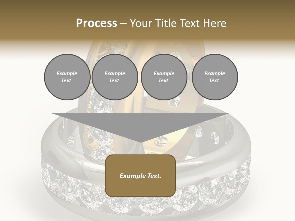 Diamond Wedding Rings On White PowerPoint Template