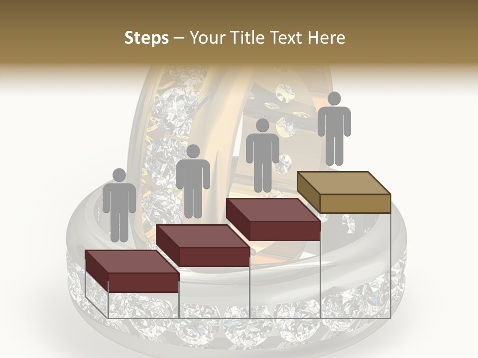 Diamond Wedding Rings On White PowerPoint Template