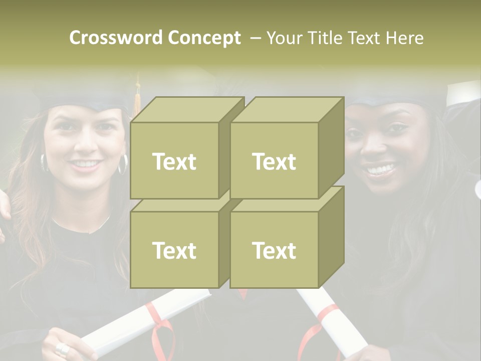 Group Of Graduation Girls Looking Very Happy PowerPoint Template