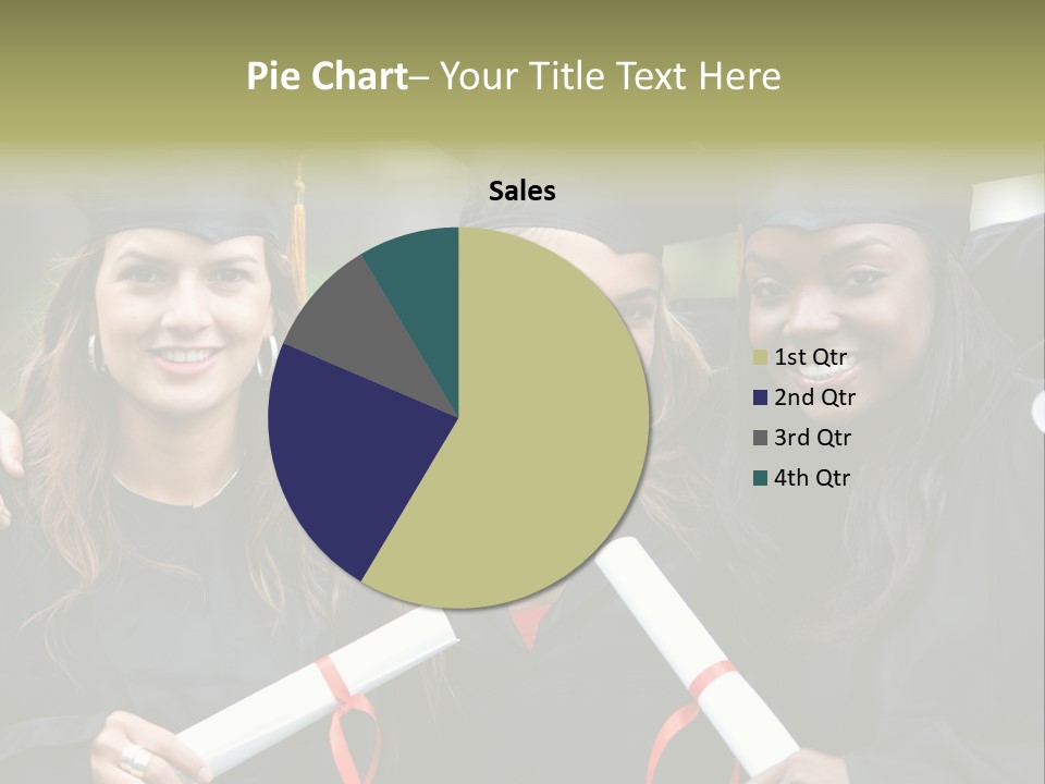 Group Of Graduation Girls Looking Very Happy PowerPoint Template