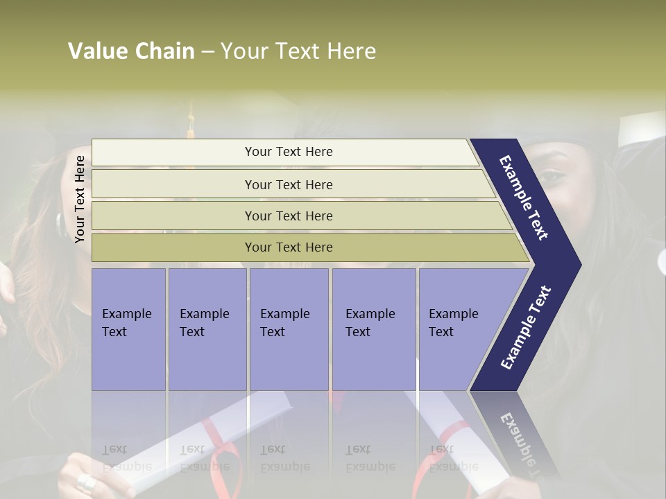 Group Of Graduation Girls Looking Very Happy PowerPoint Template