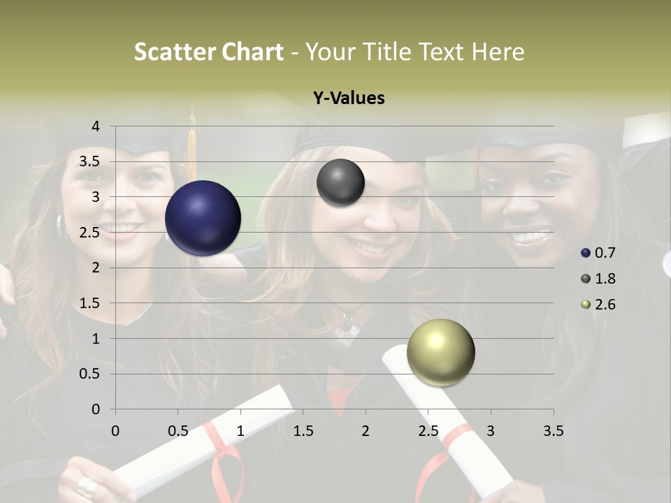 Group Of Graduation Girls Looking Very Happy PowerPoint Template