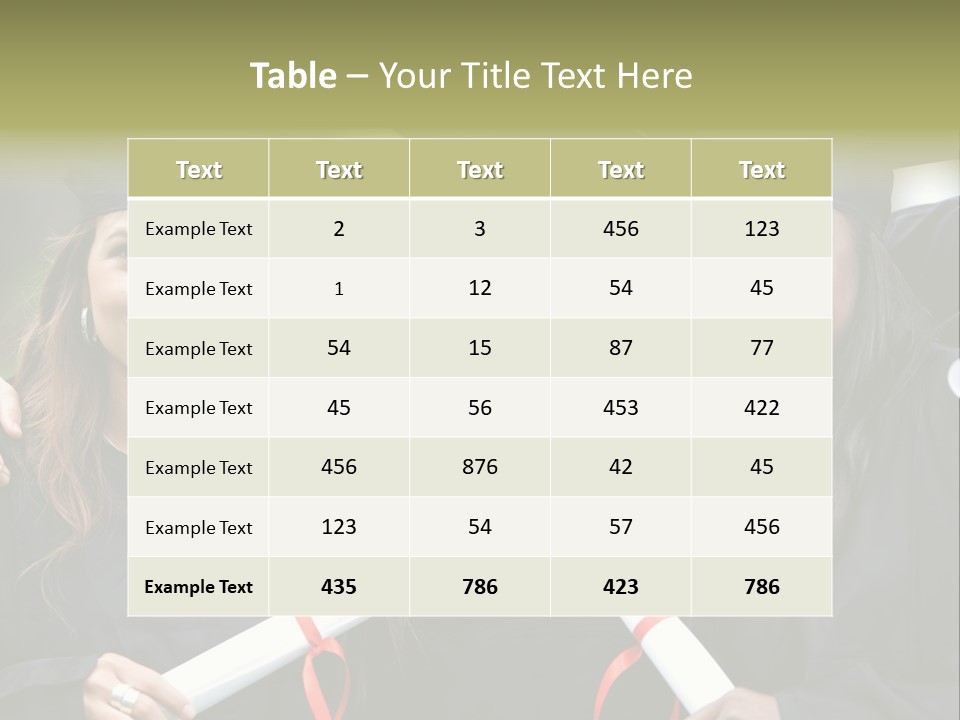 Group Of Graduation Girls Looking Very Happy PowerPoint Template