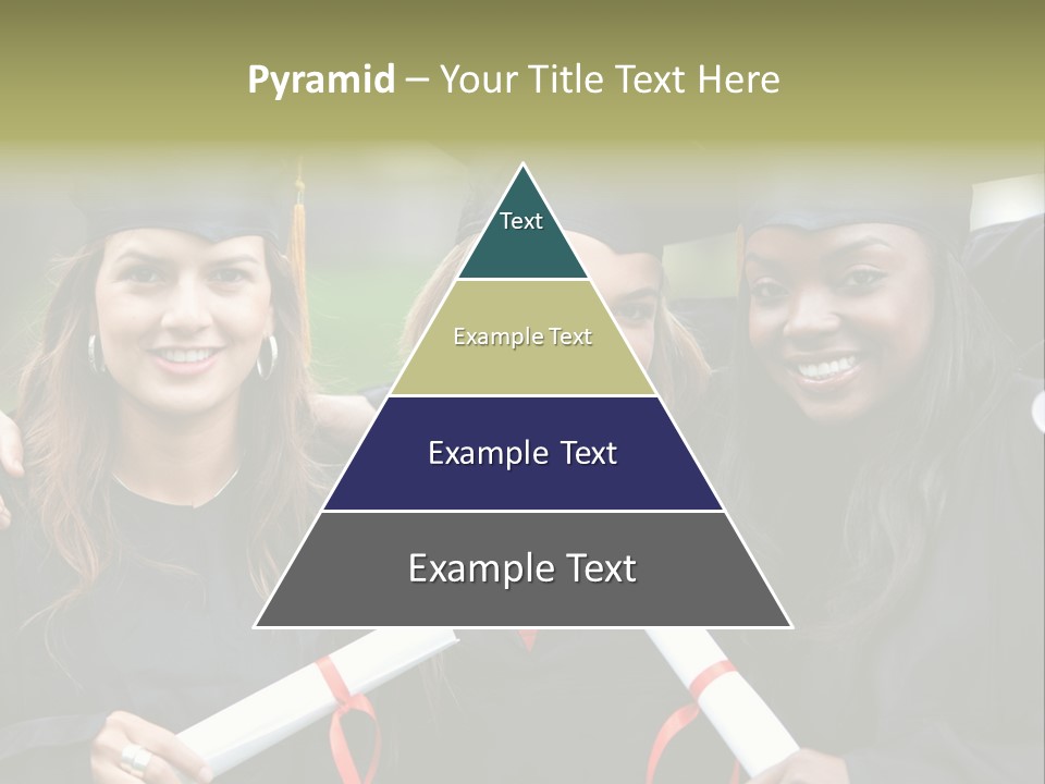 Group Of Graduation Girls Looking Very Happy PowerPoint Template