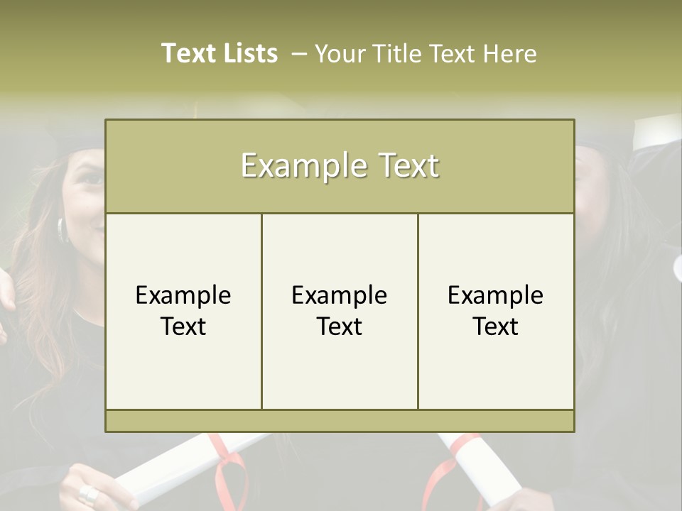 Group Of Graduation Girls Looking Very Happy PowerPoint Template