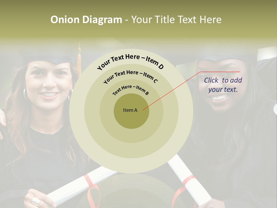 Group Of Graduation Girls Looking Very Happy PowerPoint Template