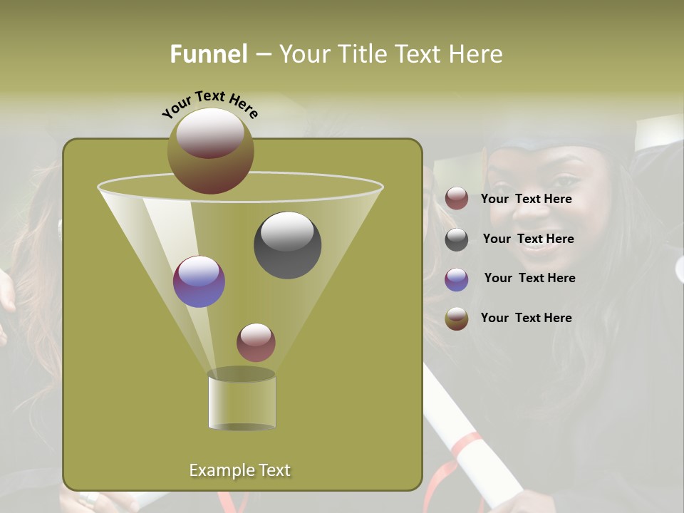 Group Of Graduation Girls Looking Very Happy PowerPoint Template