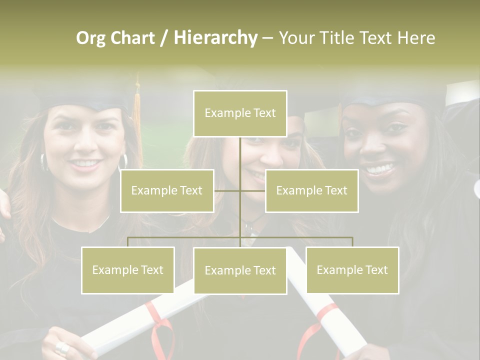 Group Of Graduation Girls Looking Very Happy PowerPoint Template