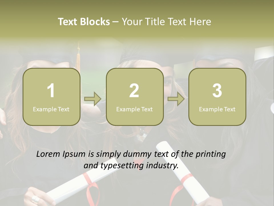 Group Of Graduation Girls Looking Very Happy PowerPoint Template